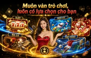Giao diện vz99vin trên mobile với khu vực game và ưu đãi